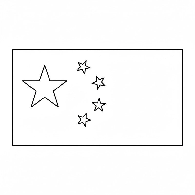 Tranh tô màu lá cờ Trung Quốc