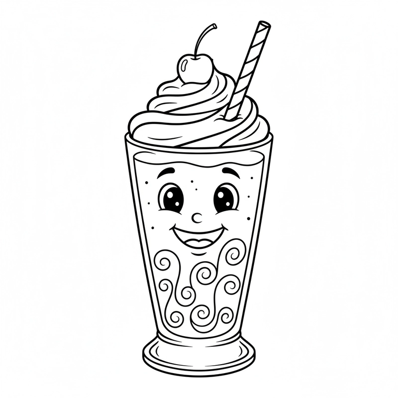 Tranh tô màu ly nước trái cây