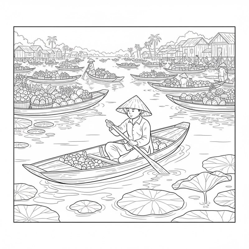 Tranh to mau non la Viet Nam de to