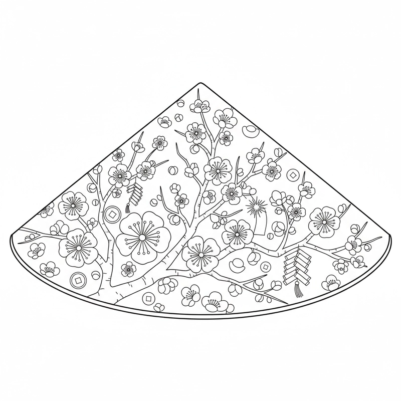 Tranh tô màu nón lá Việt Nam đơn giản