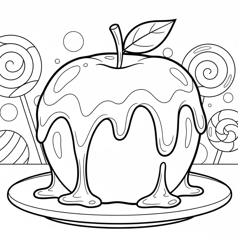 Tranh tô màu quả táo nhanh gọn