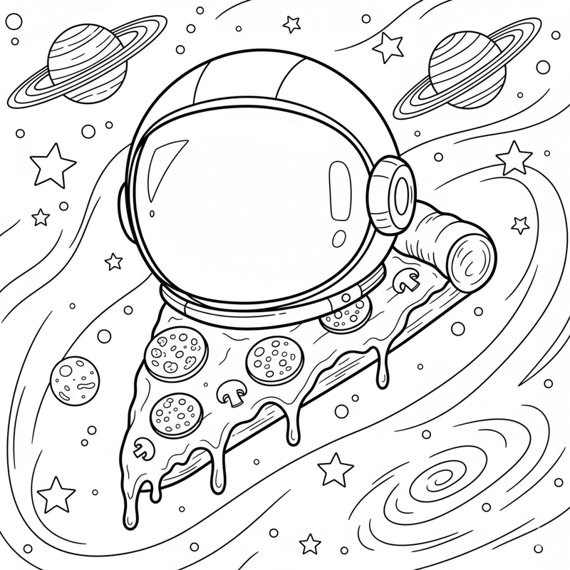 Tranh tô màu thức ăn đáng yêu và ngộ nghĩnh