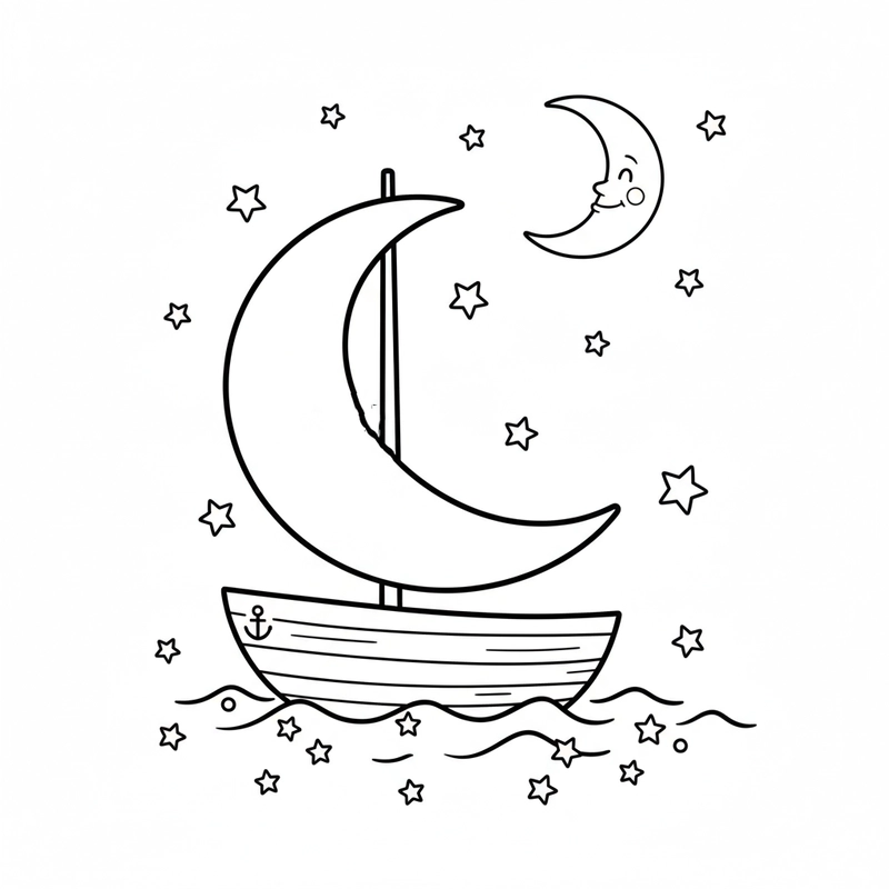 Tranh tô màu thuyền buồm cho bé sáng tạo