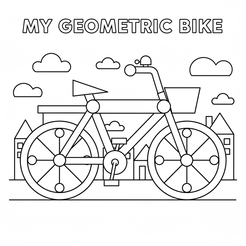 Tranh tô màu xe đạp thể thao