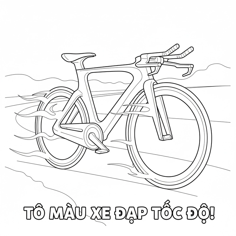 Tranh tô màu xe đạp trẻ em