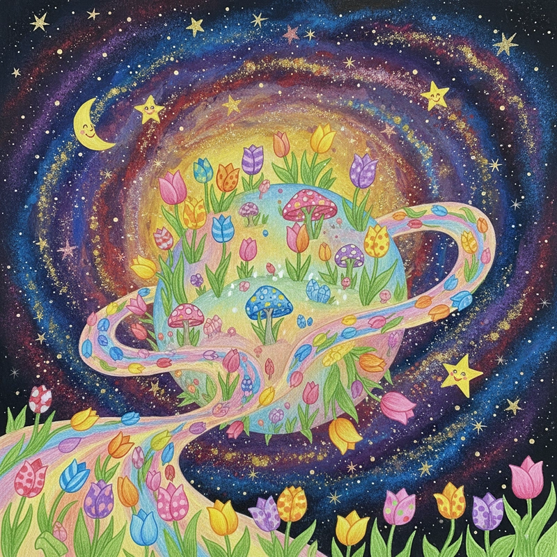 Tranh tulip đẹp cho bài vẽ nghệ thuật