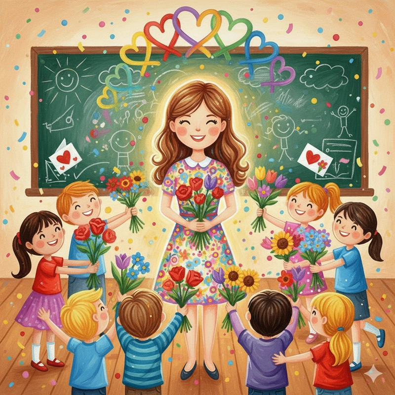 Tranh vẽ 83 tặng cô giáo