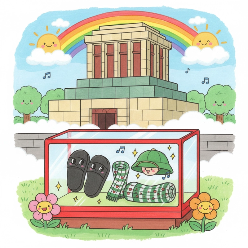 Tranh vẽ Lăng Bác phong cách nhẹ nhàng