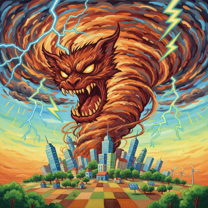 Tranh vẽ biến đổi khí hậu toàn cầu gây chú ý