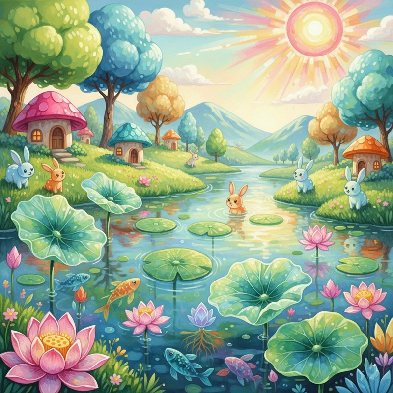 Tranh vẽ cảnh đồng quê Việt Nam đơn giản