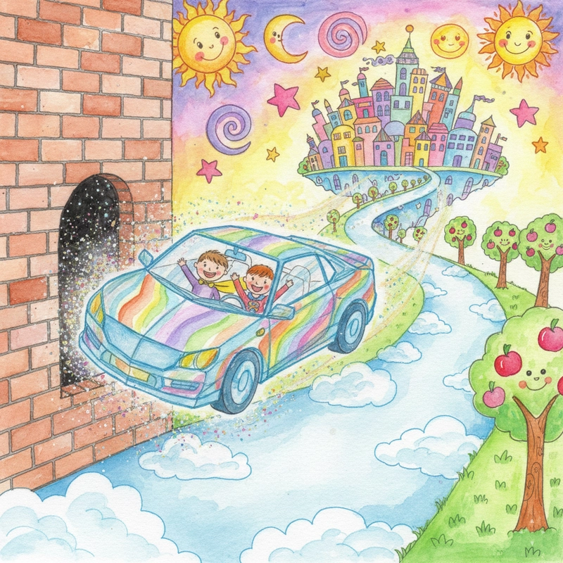 Tranh vẽ chiếc ô tô mơ ước mang ý tưởng độc lạ