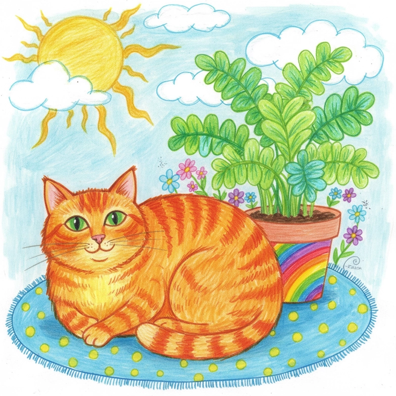 Tranh vẽ con mèo dễ vẽ