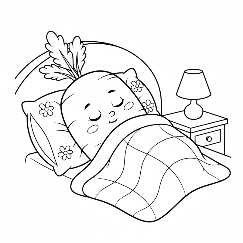 Tranh vẽ củ cà rốt cho bé tập tô