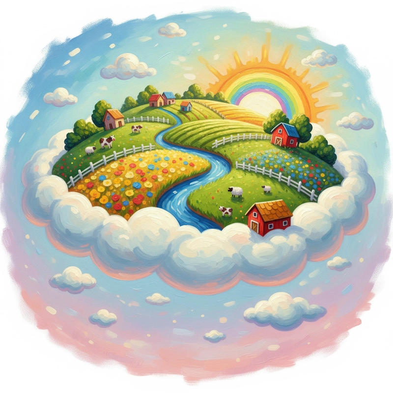 Tranh vẽ đồng quê đẹp