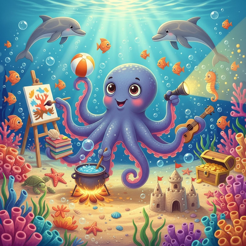 Tranh vẽ dưới đáy đại dương đẹp mắt