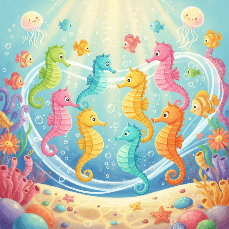 Tranh vẽ dưới đáy đại dương sinh động