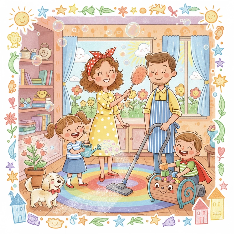 Tranh vẽ gia đình hạnh phúc vui vẻ