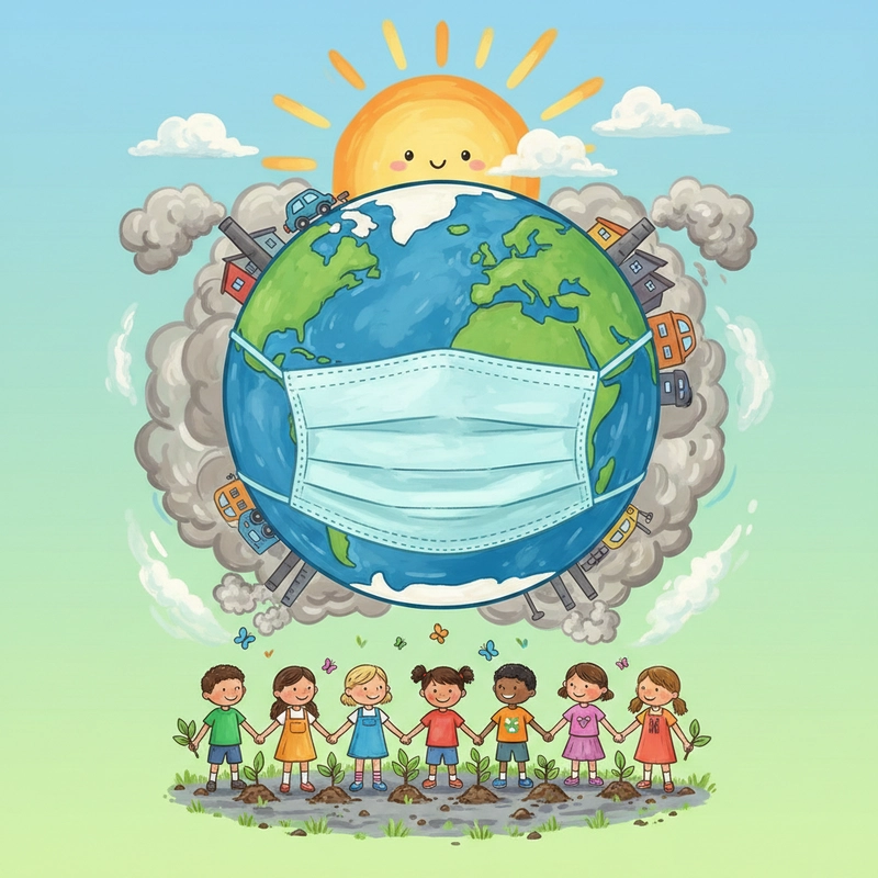 Tranh vẽ giảm thiểu biến đổi khí hậu sáng tạo