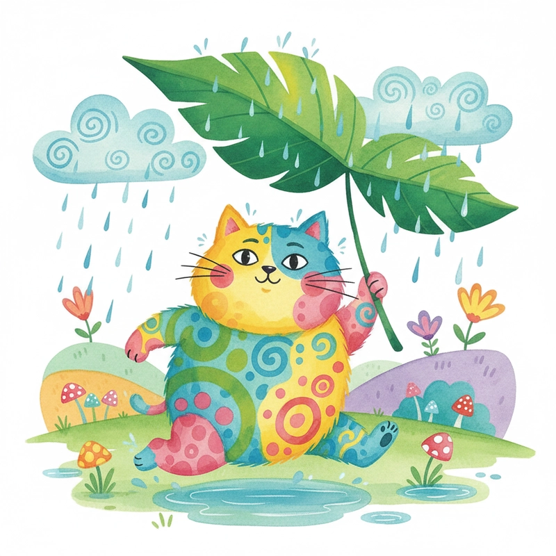 Tranh vẽ mèo ngộ nghĩnh