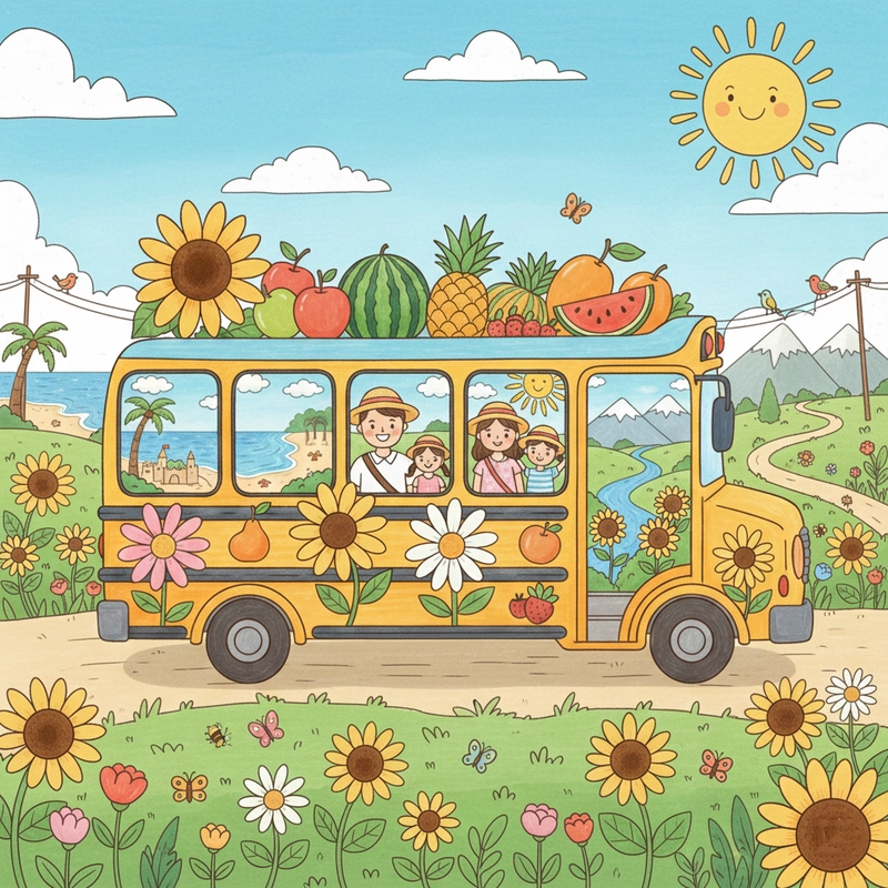 Tranh vẽ mùa hè lớp 7 gợi hình ảnh vui tươi