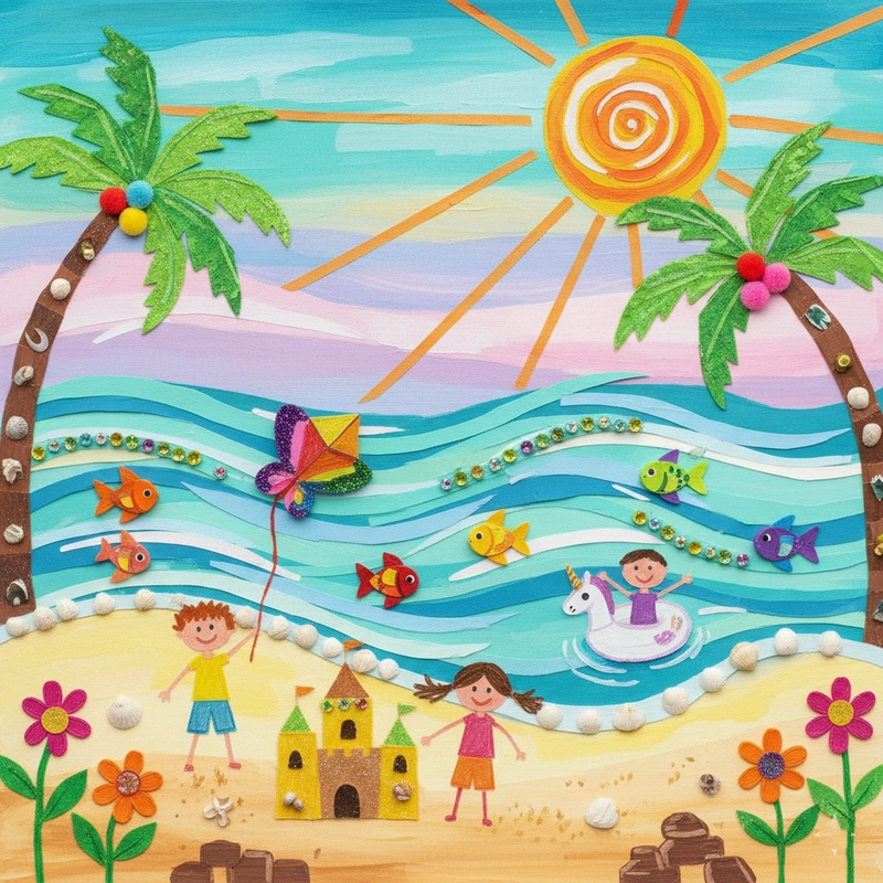 Tranh vẽ mùa hè nhẹ nhàng giàu cảm hứng