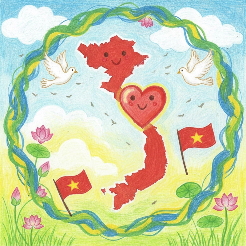 Tranh vẽ mùng 2 tháng 9 trang trọng