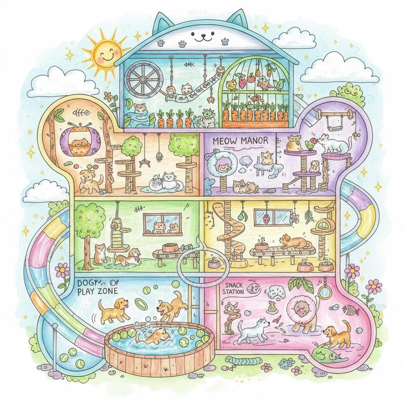 Tranh vẽ ngôi nhà biệt thự