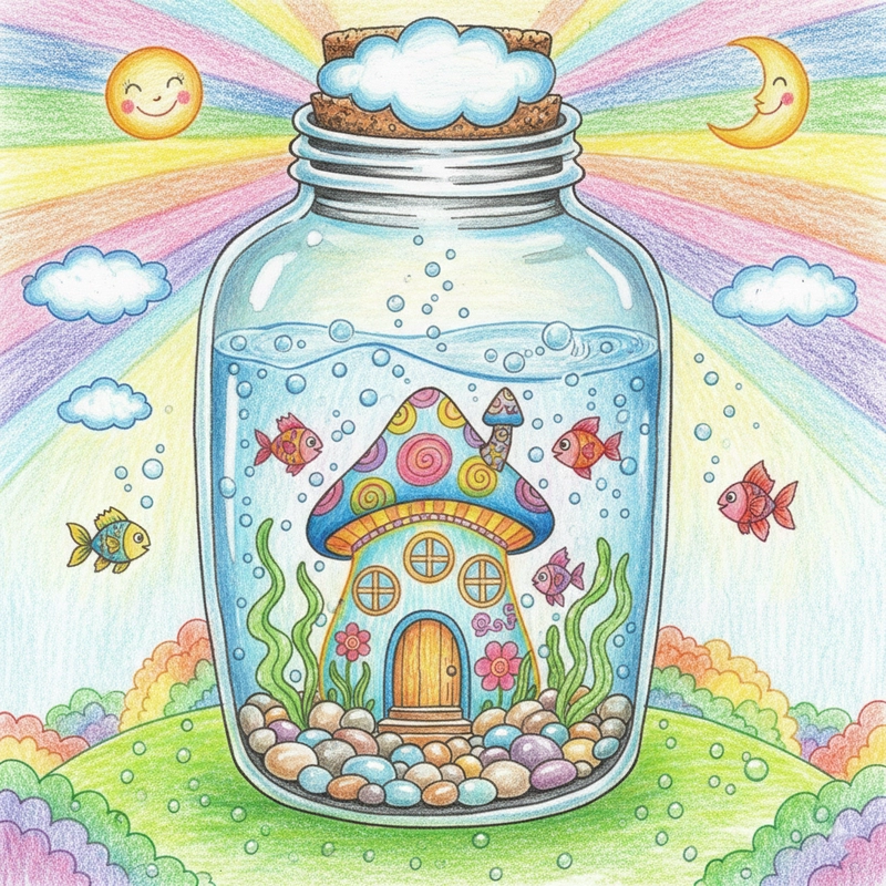 Tranh vẽ ngôi nhà đẹp dễ vẽ