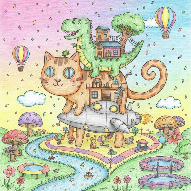 Tranh vẽ ngôi nhà yêu thương ấm áp