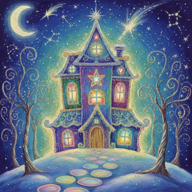 Tranh vẽ nhà mơ ước đơn giản