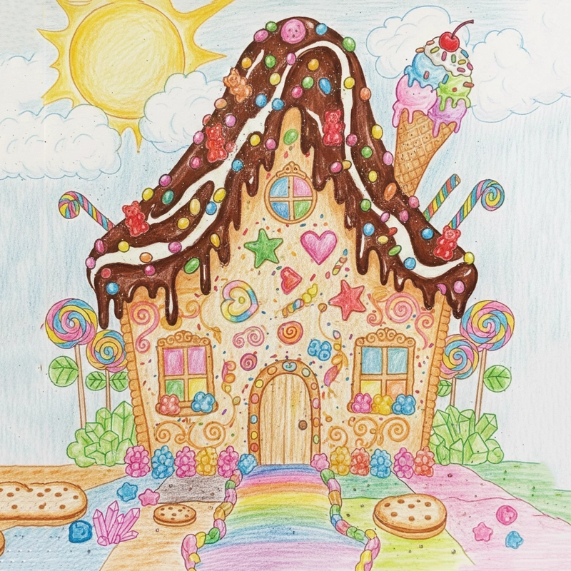 Tranh vẽ nhà tương lai sáng tạo