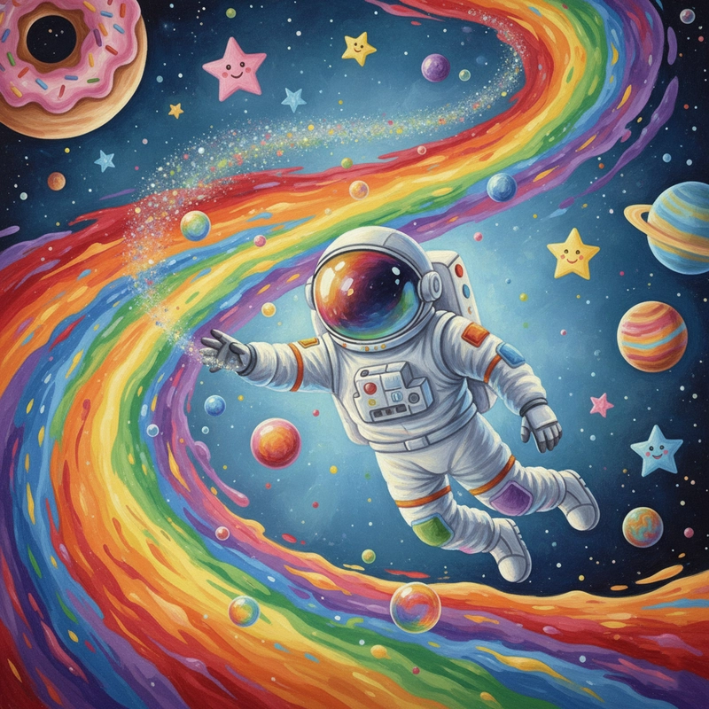 Tranh vẽ phi hành gia Vũ Trụ đẹp