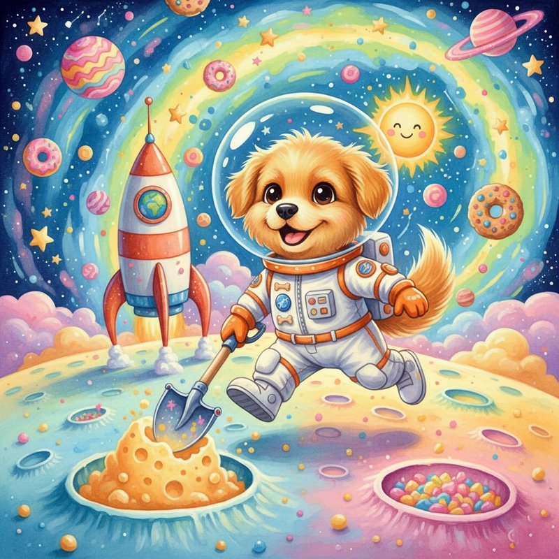 Tranh vẽ phi hành gia hoạt hình