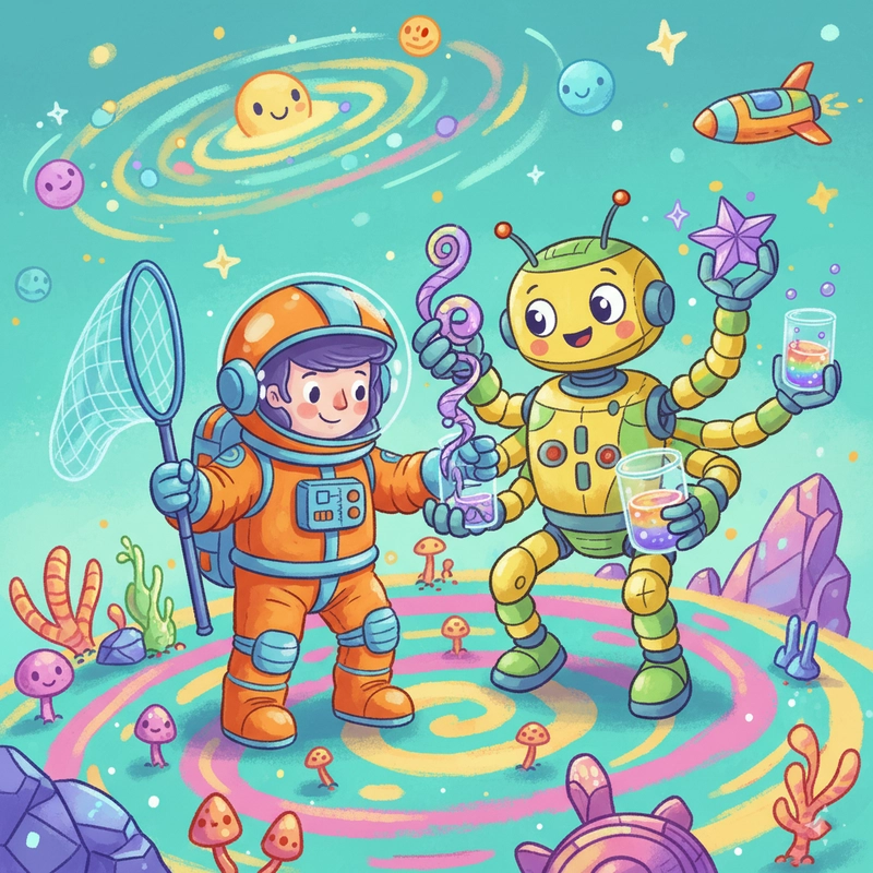 Tranh vẽ phi hành gia lớp 4