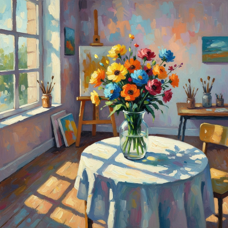 Tranh vẽ phong cách Ấn tượng đơn giản