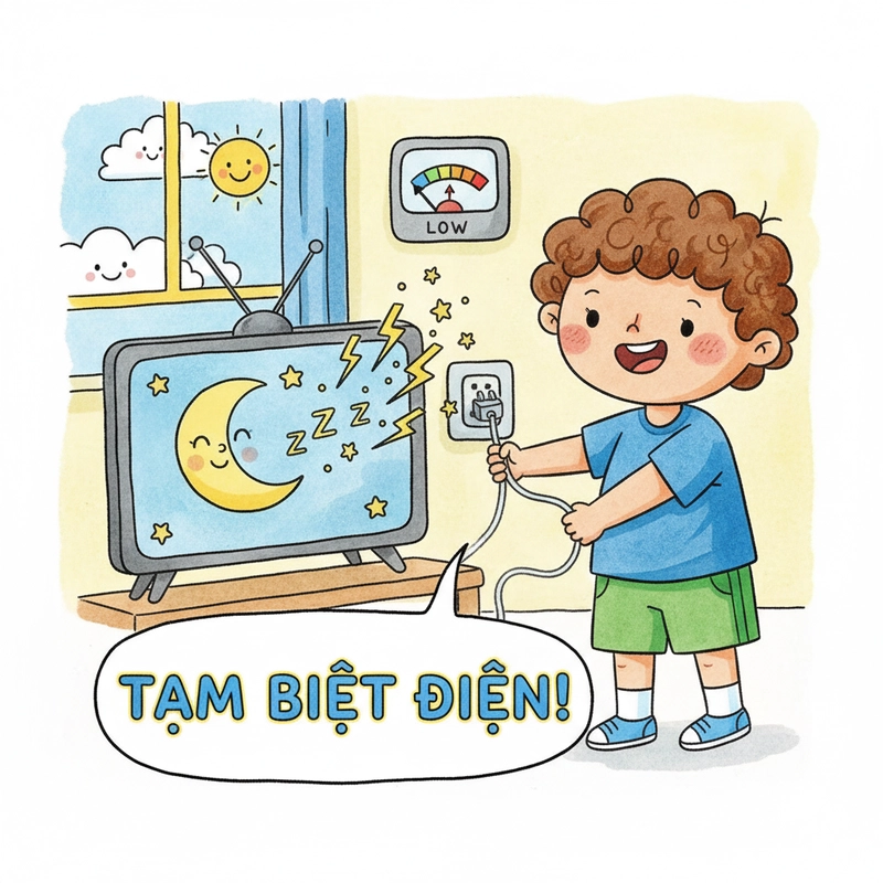 Tranh vẽ sử dụng điện an toàn