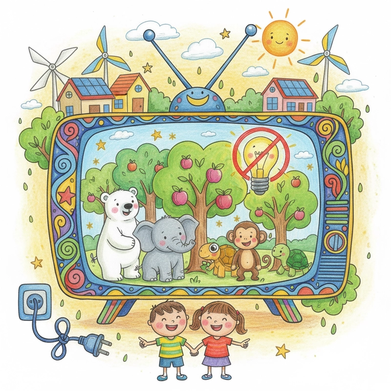 Tranh vẽ tiết kiệm điện sáng tạo