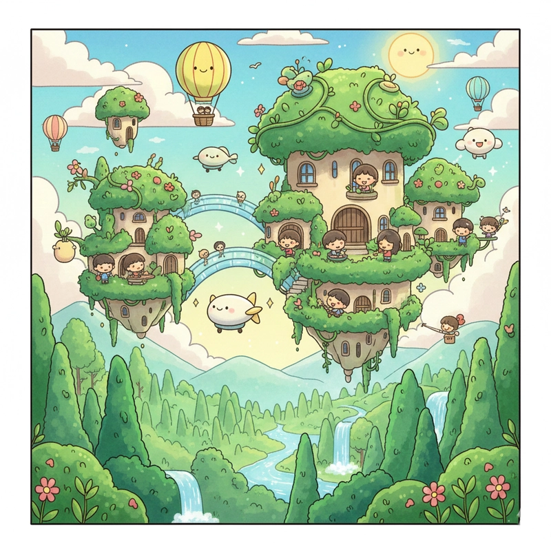 Tranh vẽ ý tưởng trẻ thơ môi trường xanh