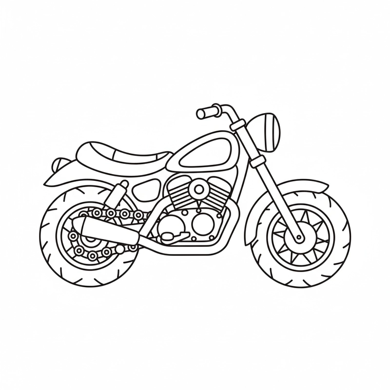 Tranh xe máy dễ tô cho bé