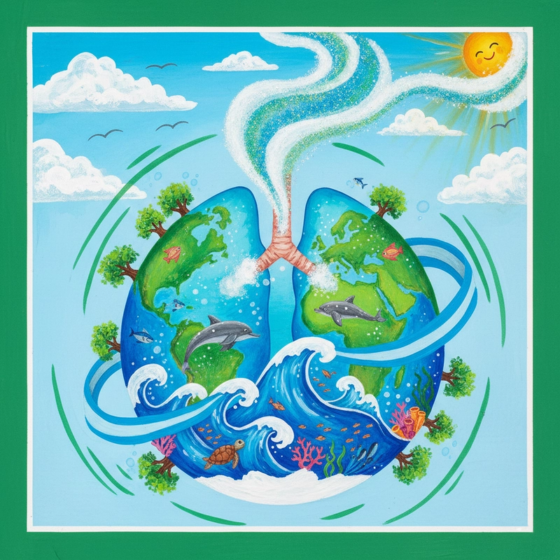 Tranh ý tưởng giảm rác thải nhựa cho đại dương