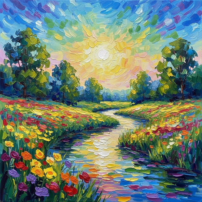 Vẽ cảnh đơn giản theo phong cách Ấn tượng