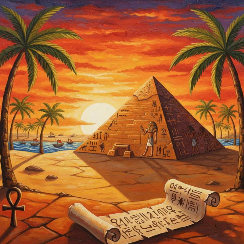 Vẽ hình Ai Cập cổ đại ấn tượng
