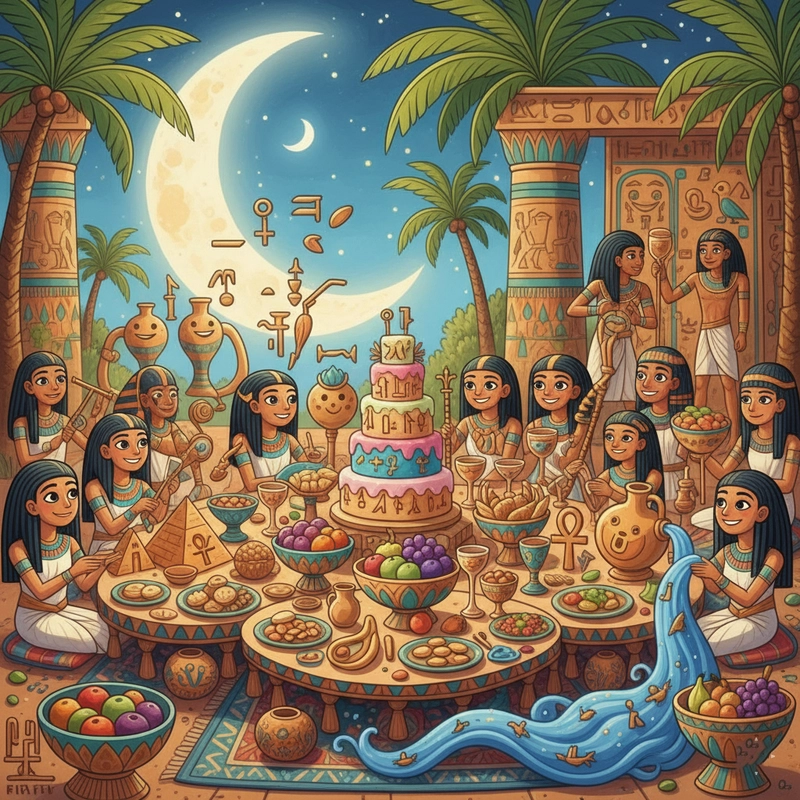 Vẽ phong cảnh Ai Cập cổ đại sinh động