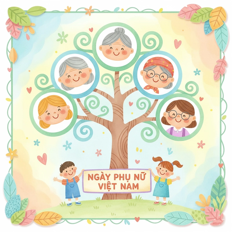 Vẽ tranh 20-10 nhanh cho lớp nhỏ