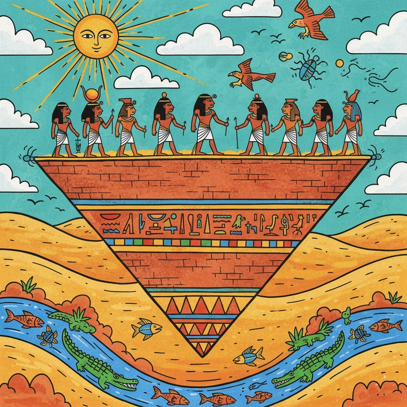 Vẽ tranh Ai Cập cổ đại phong cách đơn giản