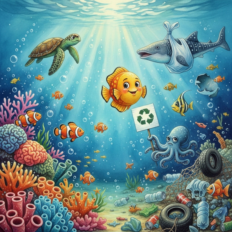 Vẽ tranh bảo vệ môi trường biển đẹp nhất cho lớp học