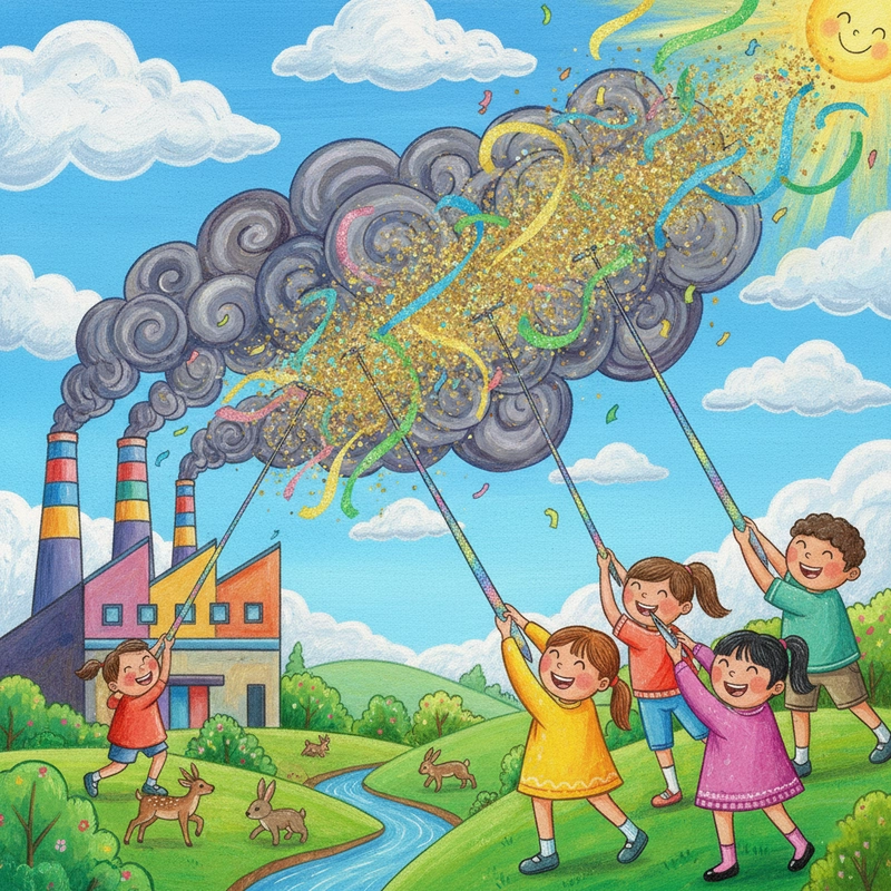 Vẽ tranh biến đổi khí hậu đơn giản cho học sinh