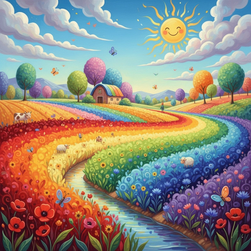 Vẽ tranh cảnh đồng quê dễ thực hiện