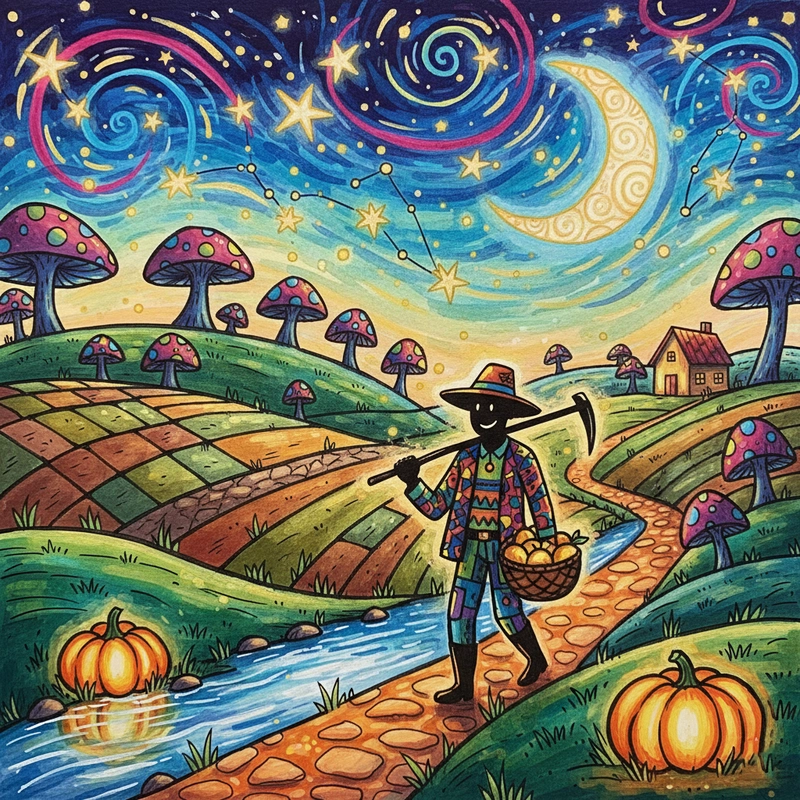 Vẽ tranh cảnh đồng quê sinh động