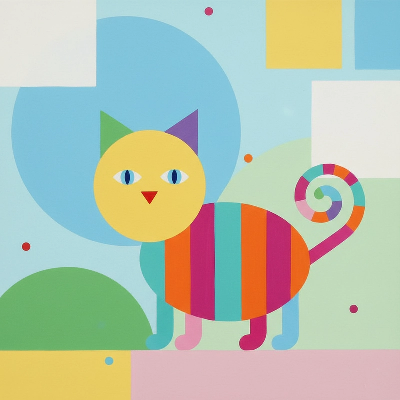 Vẽ tranh con mèo nhỏ cute